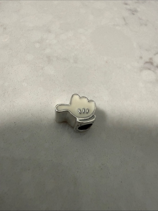 Pandora Jewelry - Authentic Pandora Sterling Silver White Enamel Mickey Mouse Glove Charm